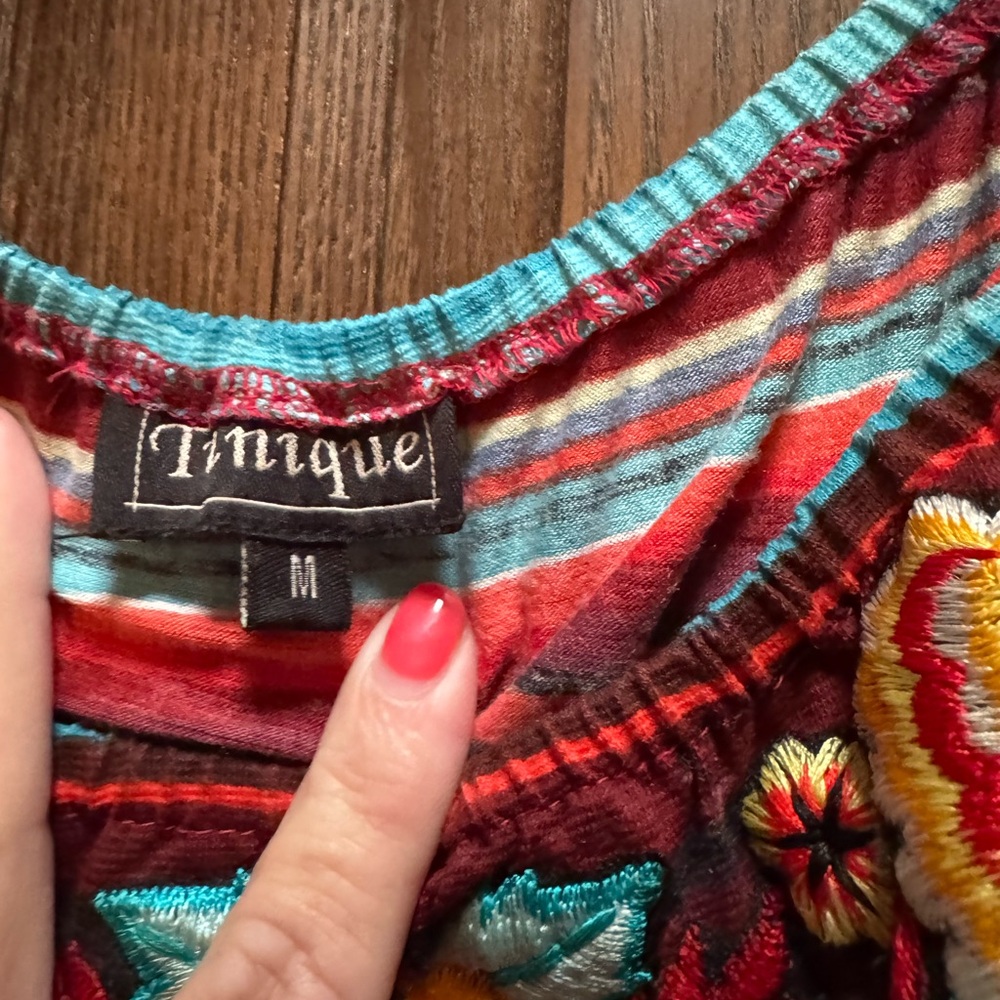 Southwest style colorful full length dress by Tunique. Cute with cowboy boots. - Picture 5 of 5